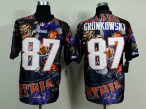 Nike England Patriots #87 Gronkowski camo jerseys[Elite Fanatical version]