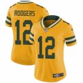 Womens Nike Green Bay Packers #12 Aaron Rodgers Limited Gold Rush NFL Jersey