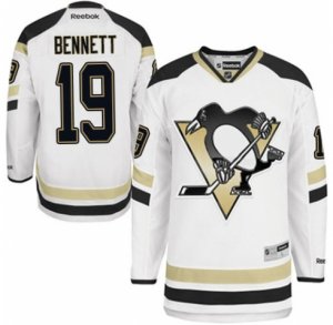 Mens Reebok Pittsburgh Penguins #19 Beau Bennett Authentic White 2014 Stadium Series NHL Jersey