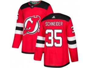 Youth Adidas New Jersey Devils #35 Cory Schneider Red Home Authentic Stitched NHL Jersey