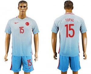 Turkey #15 Topal Away Soccer Country Jersey