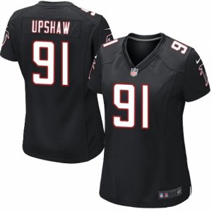 Womens Nike Atlanta Falcons #91 Courtney Upshaw Limited Black Alternate NFL Jersey