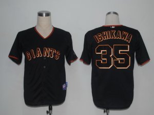 MLB San Francisco Giants #35 Ishikawa Black[Cool Base]