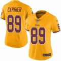 Women's Nike Washington Redskins #89 Derek Carrier Limited Gold Rush NFL Jersey