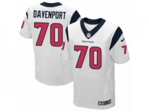 Mens Nike Houston Texans #70 Julien Davenport Elite White NFL Jersey