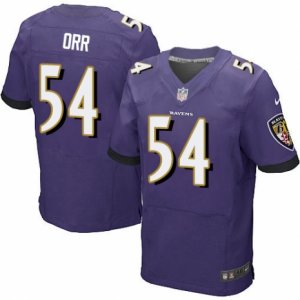 Mens Nike Baltimore Ravens #54 Zach Orr Elite Purple Team Color NFL Jersey