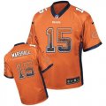 Nike Chicago Bears #15 Brandon Marshall Orange Jersey(Elite Drift Fashion)