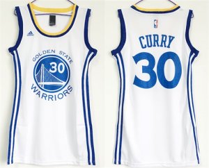 Warriors #30 Stephen Curry White Women Swingman Jersey