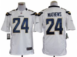 Nike San Diego Chargers #24 Ryan Mathews White Jerseys[Limited]