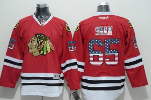 NHL Chicago Blackhawks #65 Andrew Shaw Red Jerseys(USA Flag Fashion)