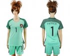 Womens Portugal #1 Patricio Away Soccer Country Jersey