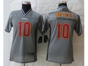 Nike Youth Washington RedSkins #10 Griffin III Grey Jerseys(Vapor)