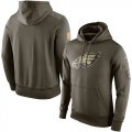 Men Philadelphia Eagles Nike Olive Salute To Service KO Performance Hoodie