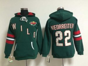 NHL Minnesota Wild #22 Nino Niederreiter Green [pullover hooded sweatshirt]