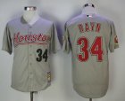 Houston Astros #34 Nolan Ryan Gray Cooperstown Collection Jersey