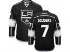 Mens Reebok Los Angeles Kings #7 Rob Scuderi Authentic Black Home NHL Jersey