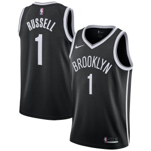 Nets #1 D\'Angelo Russell Black Nike Swingman Jersey