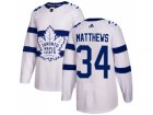 Men Adidas Toronto Maple Leafs #34 Auston Matthews White Authentic 2018 Stadium Series Stitched NHL Jersey