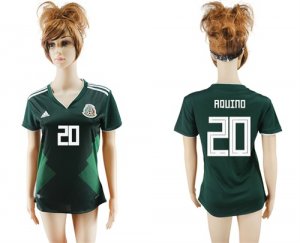 Mexico 20 AQUINO Home 2018 FIFA World Cup Women Soccer Jersey