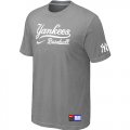 New York Yankees L.Grey Nike Short Sleeve Practice T-Shirt