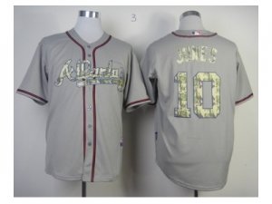 mlb jerseys atlanta braves #10 jones grey[number camo]