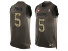 Mens Nike San Francisco 49ers #5 Bradley Pinion Limited Green Salute to Service Tank Top NFL Jersey