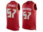 Mens Nike Tampa Bay Buccaneers #57 Noah Spence Limited Red Player Name & Number Tank Top NFL Jersey