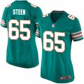 Women's Nike Miami Dolphins #65 Anthony Steen Limited Aqua Green Alternate NFL Jersey