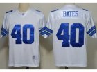 NFL Dallas Cowboys #40 Bill Bates White Jerseys