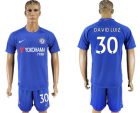 2017-18 Chelsea 30 DAVID LUIZ Home Soccer Jersey