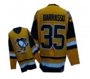 nhl pittsburgh penguins #35 borrasso m&n yellow