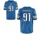 Men's Nike Detroit Lions #91 A'Shawn Robinson Elite Light Blue Team Color NFL Jersey