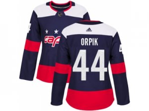 Women Adidas Washington Capitals #44 Brooks Orpik Navy Authentic 2018 Stadium Series Stitched NHL Jersey