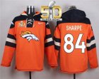 Nike Denver Broncos #84 Shannon Sharpe Orange Super Bowl 50 Player Pullover NFL Hoodie