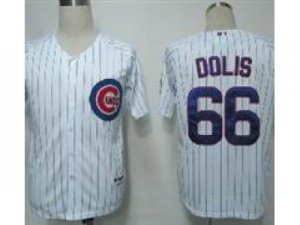 MLB Chicago Cubs #66 Dolis White(Blue Strip) Jerseys