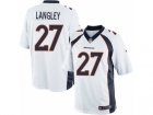 Mens Nike Denver Broncos #27 Brendan Langley Limited White NFL Jersey