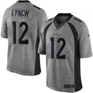 Nike Denver Broncos #12 Paxton Lynch Gray Men Stitched NFL Limited Gridiron Gray Jersey