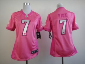 Nike Women Philadelphia Eagles #7 Michael Vick Pink Jerseys[love s]