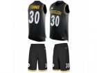 Mens Nike Pittsburgh Steelers #30 James Conner Limited Black Tank Top Suit NFL Jersey