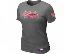 Women St. Louis Cardinals Nike D.Grey Short Sleeve Practice T-Shirt