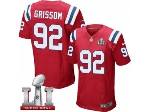 Mens Nike New England Patriots #92 Geneo Grissom Elite Red Alternate Super Bowl LI 51 NFL Jersey