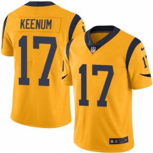 Mens Nike Los Angeles Rams #17 Case Keenum Limited Gold Rush NFL Jersey