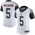 Women's Nike Cincinnati Bengals #5 AJ McCarron Limited White Rush NFL Jersey