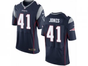 Mens Nike New England Patriots #41 Cyrus Jones Elite Navy Blue Team Color NFL Jersey