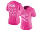 Womens Nike Baltimore Ravens #25 Tavon Young Limited Pink Rush Fashion NFL Jersey