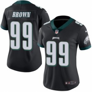 Women\'s Nike Philadelphia Eagles #99 Jerome Brown Limited Black Rush NFL Jersey