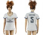 Womens Real Madrid #5 Coentrao Home Soccer Club Jersey