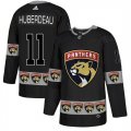 Panthers #11 Jonathan Huberdeau Black Team Logos Fashion Adidas Jersey
