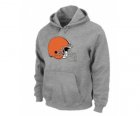 Cleveland Browns Logo Pullover Hoodie Grey