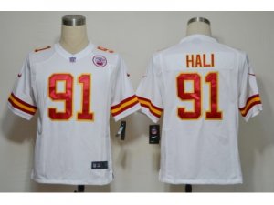 Nike NFL kansas city chiefs #91 hali white Game Jerseys